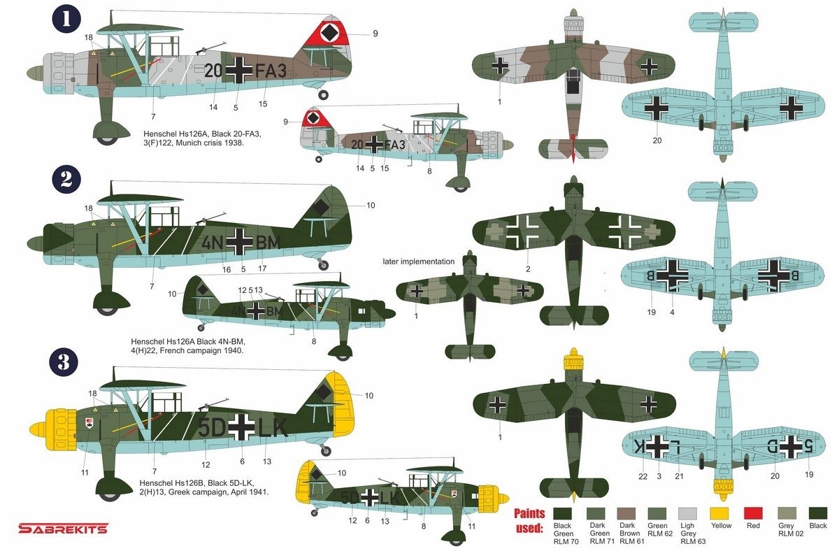 SabreKits SBK7010 Henschel Hs 126A/B 1/72 – Bild 2