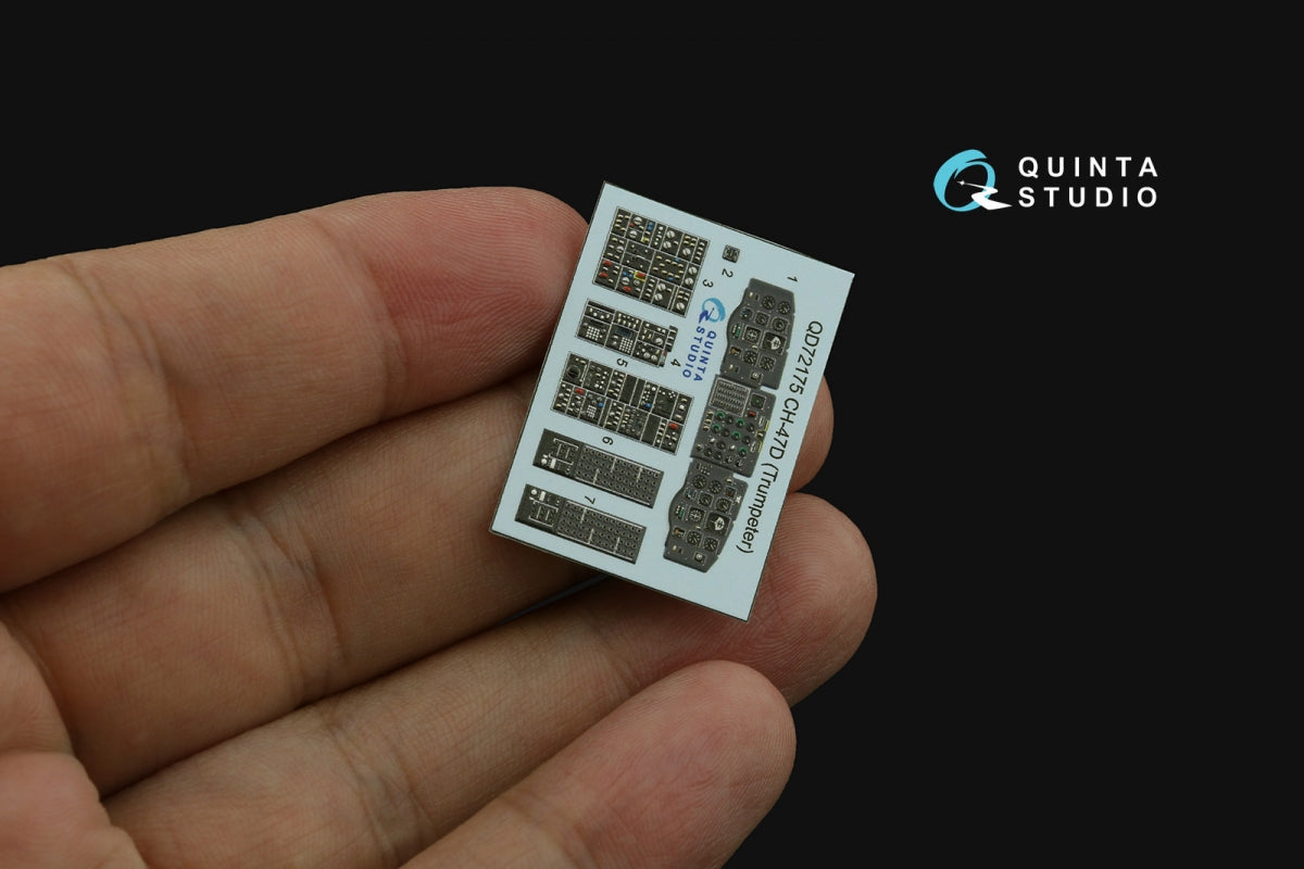 Quinta Studio QD72175 CH-47D 3D-Printed colored Interior on decal paper (Trumpeter) 1/72 – obrázek 5