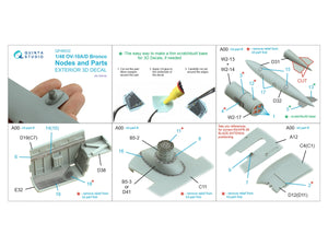 Quinta Studio QP48032 OV-10A/D Bronco Nodes and Parts (ICM) 1/48 – obrázek 2