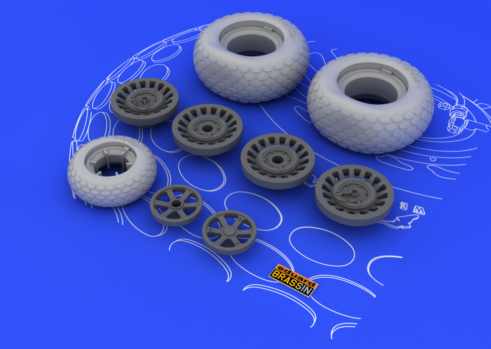 Eduard 648057 P-61 wheels 1/48 (GREAT WALL HOBBY) – zdjęcie 4