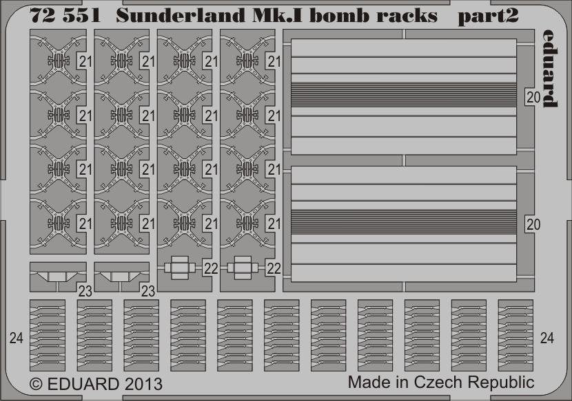 Eduard 72551 Sunderland Mk. And bomb racks 1/72 ITALERI – image 2