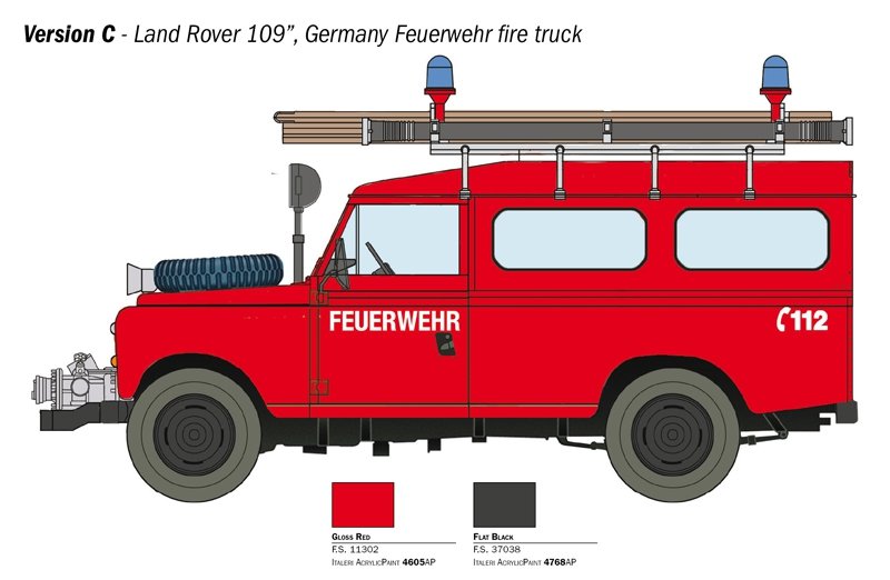 Italeri 3660 LAND ROVER FIRE TRUCK 1/24 – obrázek 5