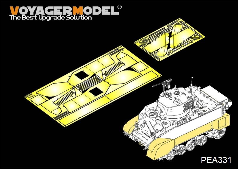 Voyager Model PEA331 WWII US M3A3 Stuart Fenders/Side skirts (FOR AFV CLUB KIT) 1/35