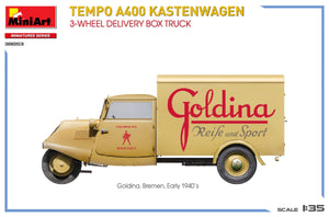 MiniArt 38053 TEMPO A400 KASTENWAGEN 3-WHEEL DELIVERY BOX TRUCK 1/35 – image 7