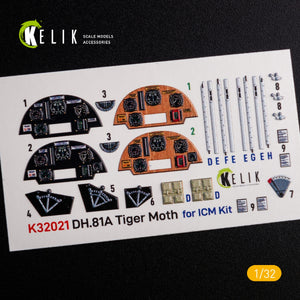 KELIK K32021 DH.81A Tiger Moth - Interior 3D Decal for ICM kit 1/32 – image 3