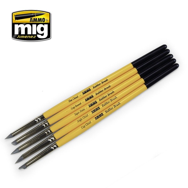 AMMO of Mig Jimenez 7606 RUBBER BRUSH SET – obrázek 2