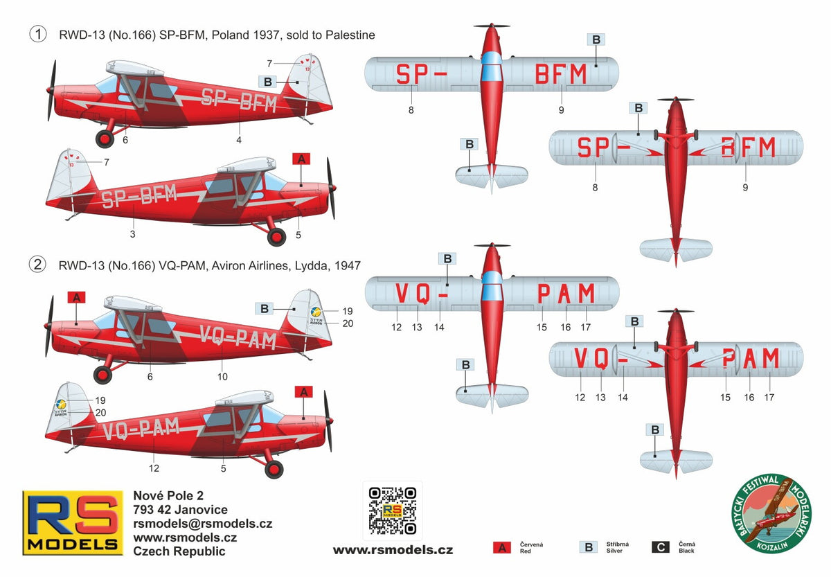 RS Models 94099 RWD-13ST Polish Touring Plane 1/72 – imagen 2