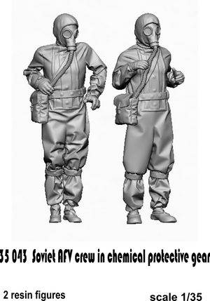 Glowel Miniatures 35043 Soviet AFV crew in chemical protective gear 1/35