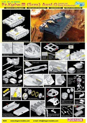 Dragon 6639 Pz.Kpfw.III (5cm) Ausf.G, Sd.Kfz.141, Early Production 1/35 – image 4