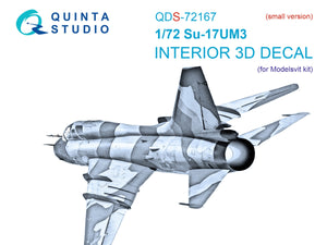 Quinta Studio QDS-72167 Su-17UM3 3D-Printed &amp;amp; colored Interior on decal paper (Modelsvit) (small version) 1/72