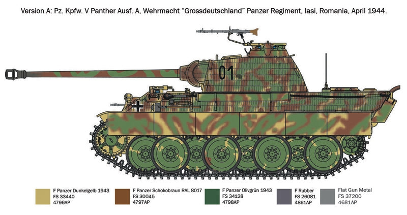 Italeri 7018 Sd.Kfz. 171 Pz.Kpfw. V Panther Ausf. Un 1/72 – image 4