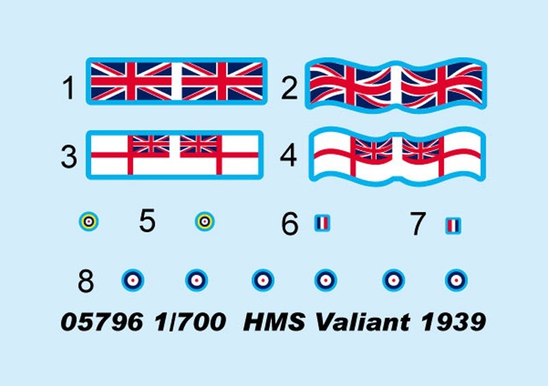 Trumpeter 05796 HMS Valiant (1939 version) 1/700 – Bild 8