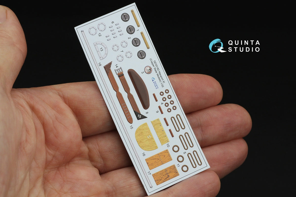 Quinta Studio QD32182 Nieuport XI 3D-Printed &amp;amp; colored Interior on decal paper (CSM) 1/32 – image 3