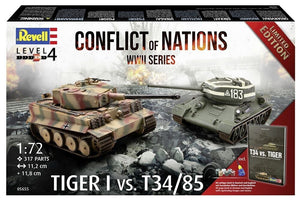 Revell 05655 Tiger I contre T34/28 - Série Conflit des Nations Seconde Guerre mondiale 1/72
