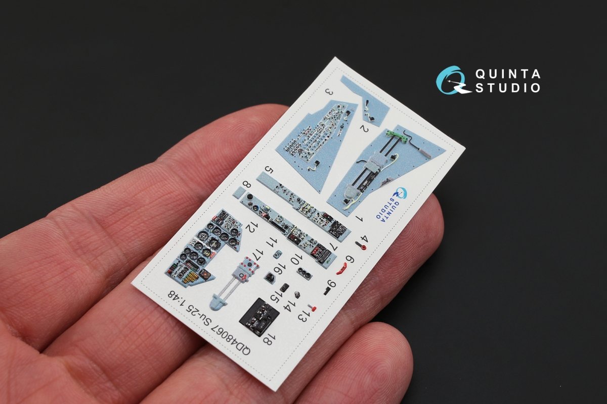 Quinta Studio QD48067 Su-25 3D-Printed &amp;amp; colored Interior on decal paper (for KP kit) 1/48 – Bild 4