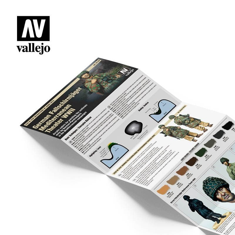 Vallejo 70188 German Fallschirmjäger Mediterranean Theater WWII Set Model Color 8x17ml – obrázek 2