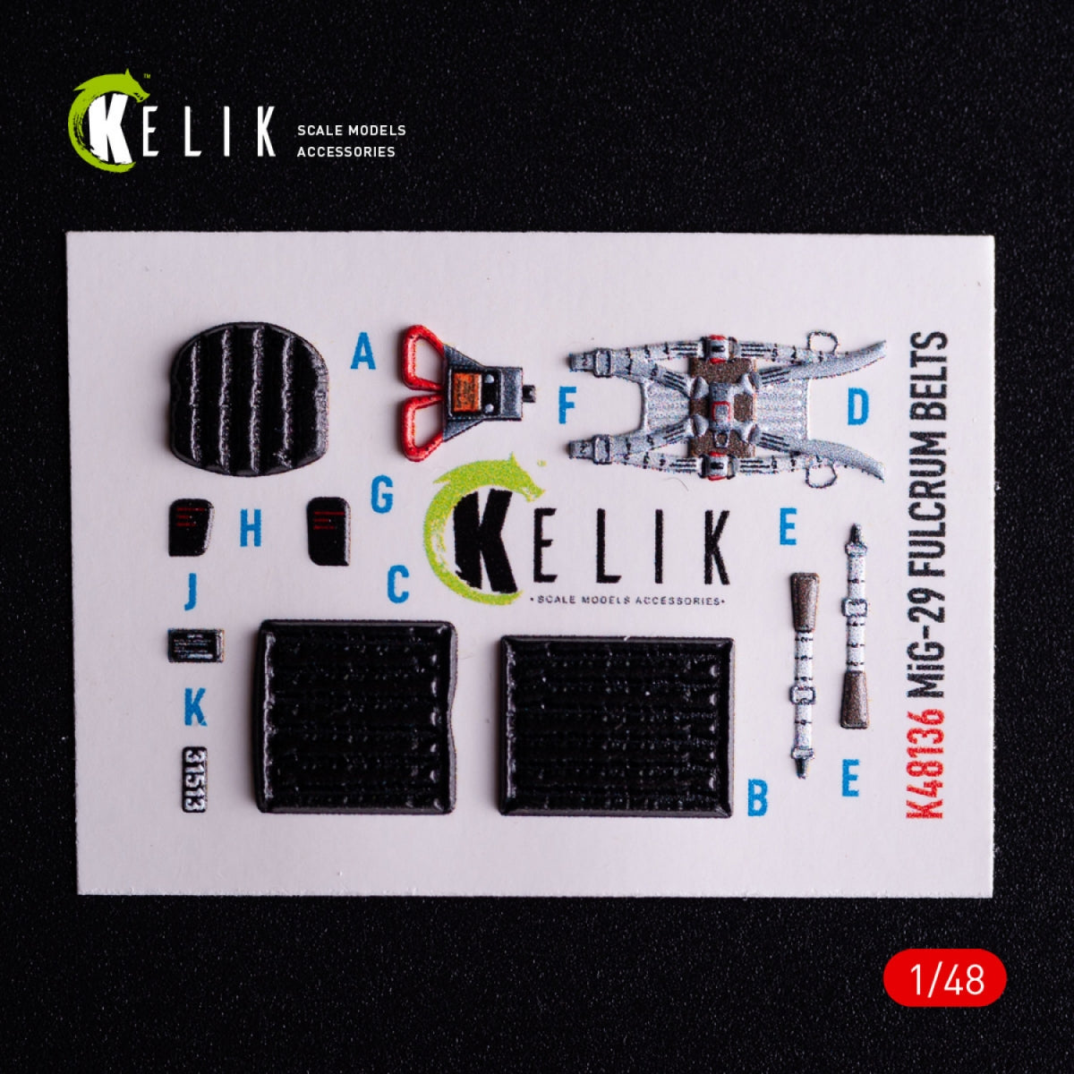Kelik K48136 Mig-29C (9-13) Fulcrum interior 3D decals for GWH 1/48