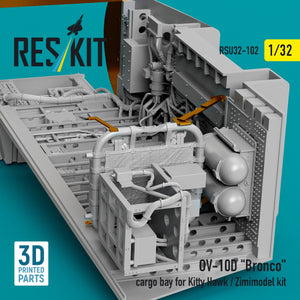 RESKIT RSU32-0102 OV-10D &amp;quot;Bronco&amp;quot; cargo bay for Kitty Hawk/Zimimodel kit (3D Printed) 1/32 – image 3