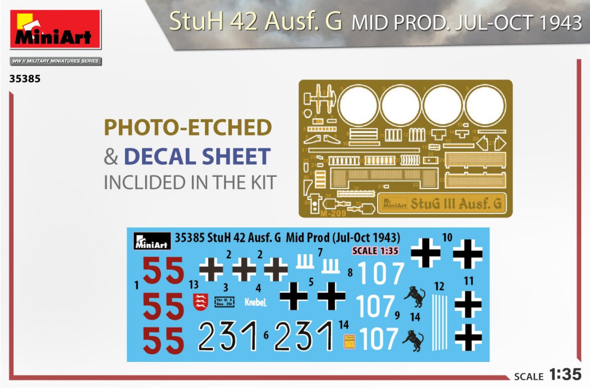 MiniArt 35385 StuH 42 Ausf. G MID PRODUCED BY JUL-OCT 1943 1/35 – immagine 2