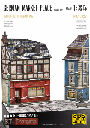 RT-Diorama 35028 Socle de diorama : Place de marché allemande 1/35