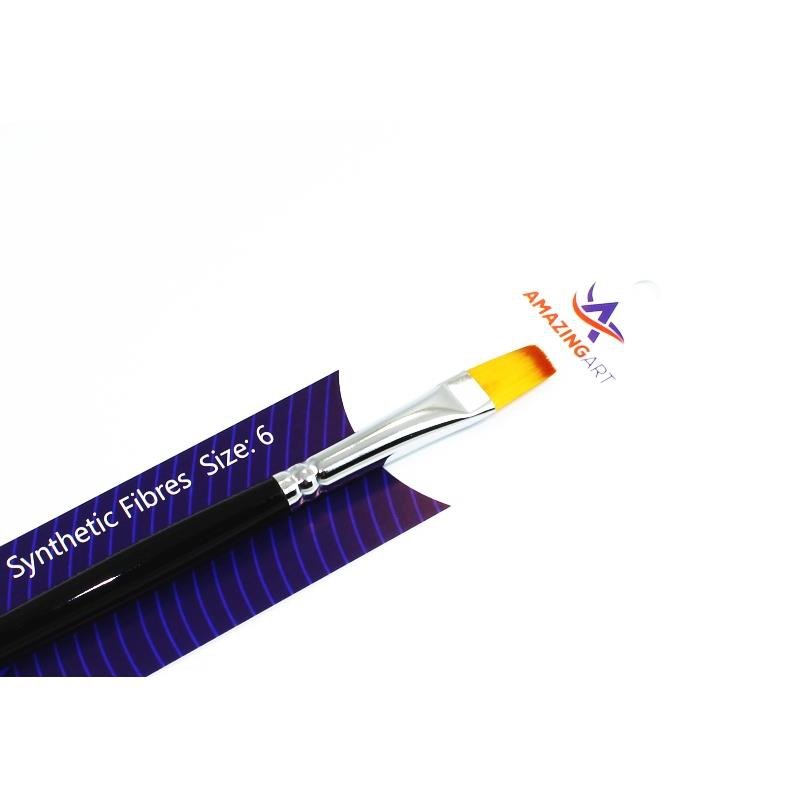 Amazing Art 13036 SYNTHETIC BRUSH FLAT 6