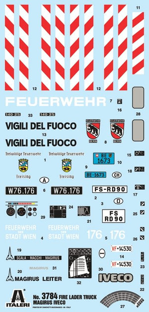 Italeri 3784 IVECO MAGIRUS DLK 26-12 Fire Ladder Truck 1/24 – image 3