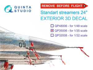 Quinta Studio QP35006 Remove Before Flight standard external streamer 24, 20 Pcs 1/35