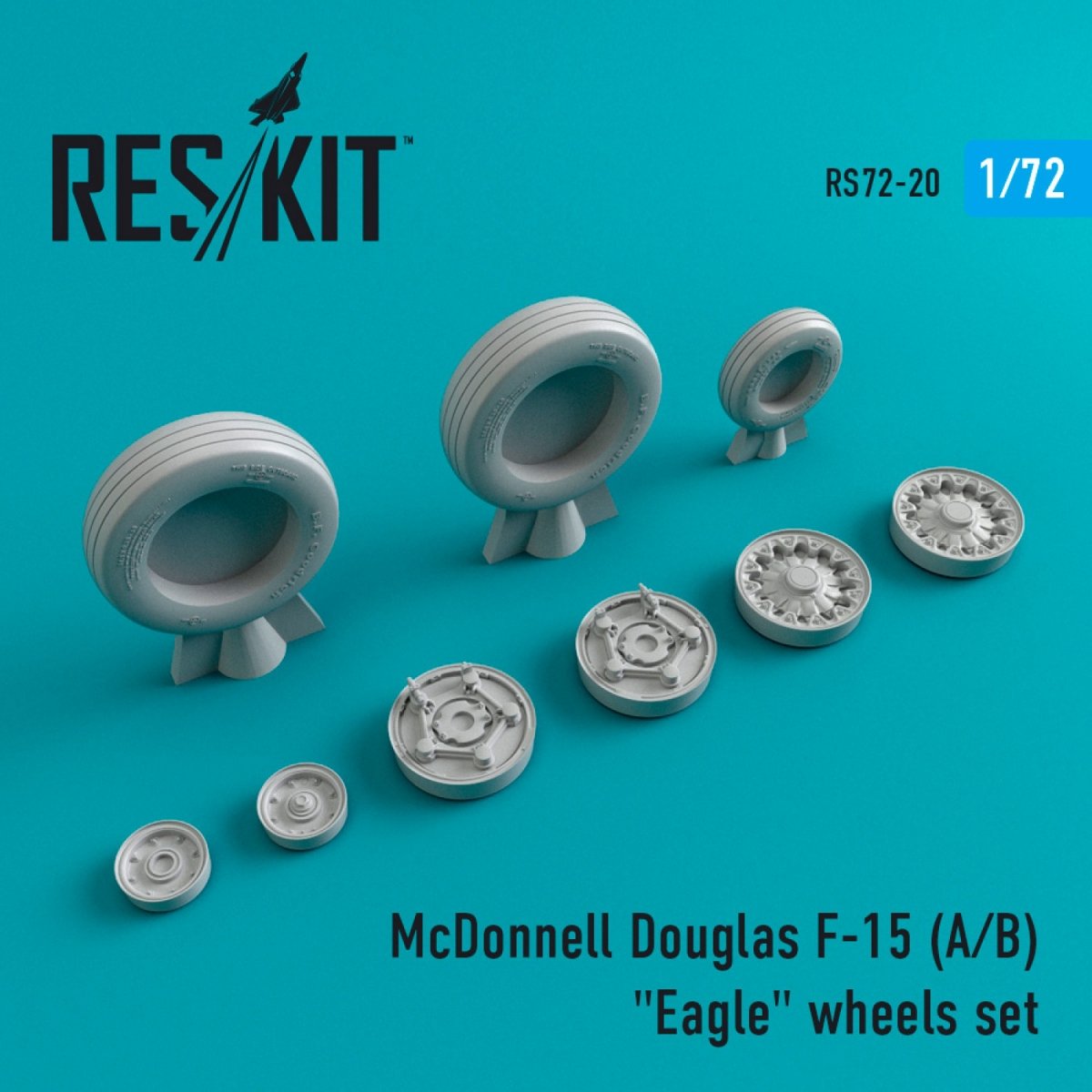 RESKIT RS72-0020 F-15 (A,B) "EAGLE" WHEELS SET 1/72