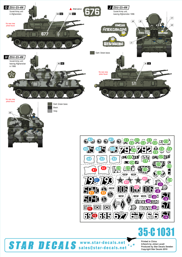 Star Decals 35-C1031 ZSU-23-4 1/35 – image 3