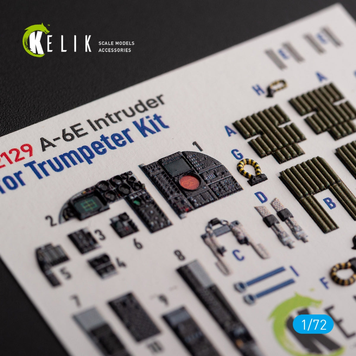 KELIK K72129 A-6E Intruder - interior 3D decals for Trumpeter kit 1/72 – image 2