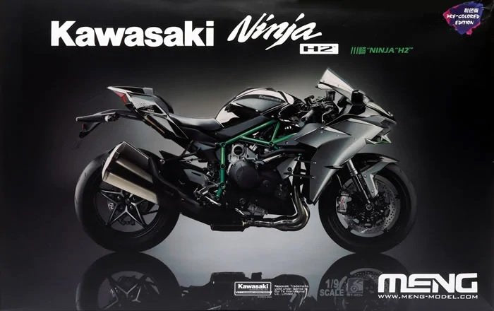Meng Model MT-002s Kawasaki Ninja H2 Pre-colored 1/9