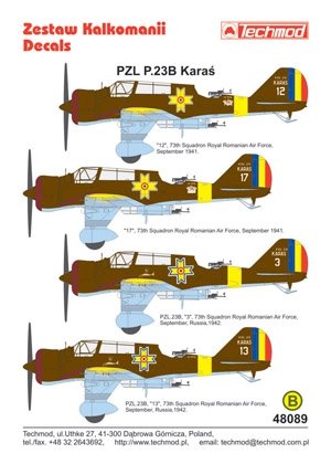 Techmod 48089 - PZL.23B Caraś (1/48) – image 2