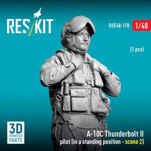 RESKIT RSF48-0170 A-10C Thunderbolt II pilot (in a standing position - scene 2) (1 pcs) (3D Printed) 1/48