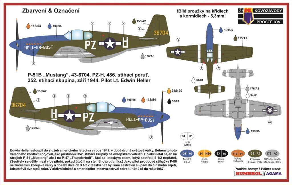 Kovozavody Prostejov CLK0003 P-51B MUSTANG 1/72 – Bild 2