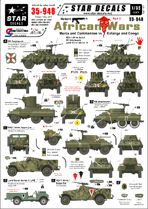 Star Decals 35-948 Guerres africaines modernes 3 1/35