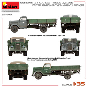 Miniart 35442 GERMAN 3T CARGO TRUCK 3.6-36S. PRITSCHE-NORMAL-TYPE. MILITARY SERVICE 1/35 – imagen 15