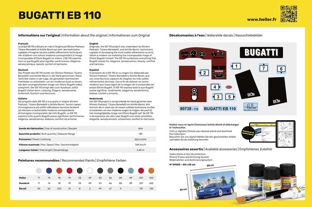 Heller 80738 BUGATTI EB 110 1/24 – obrázek 2