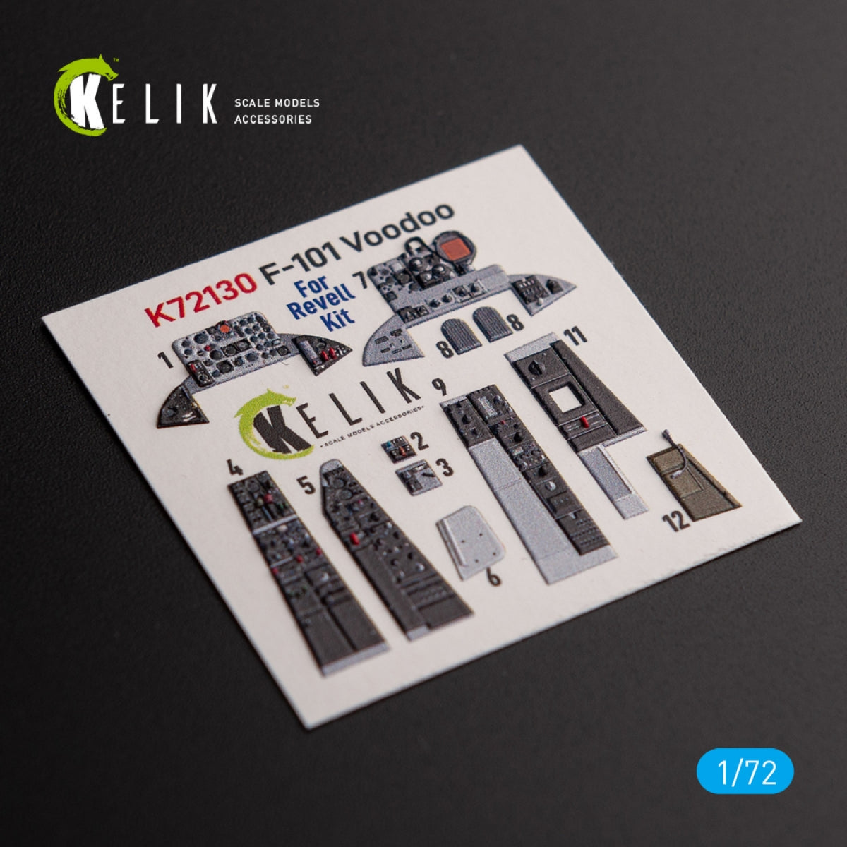 KELIK K72130 F-101 Voodoo - interior 3D decals for Revell kit 1/72 – image 4