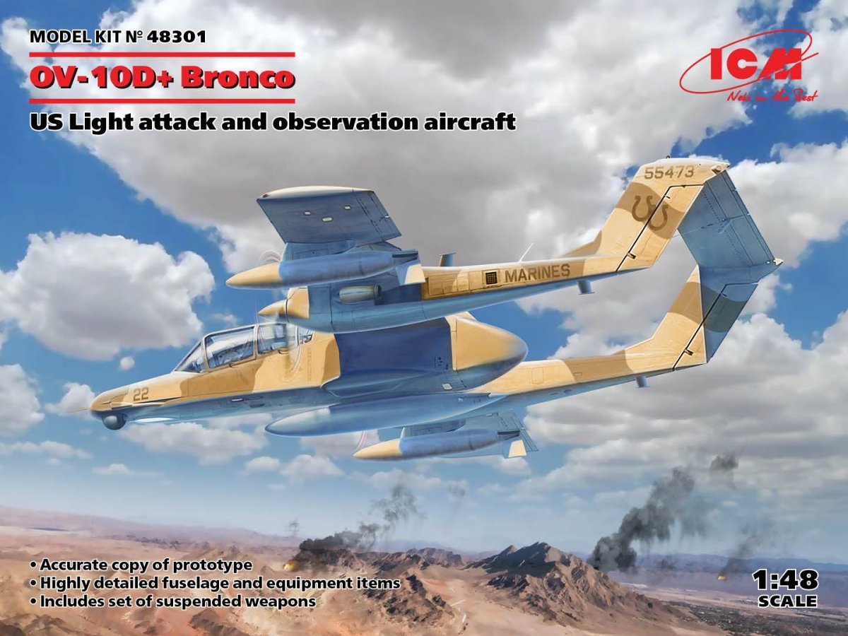 ICM 48301 OV-10D+ Bronco Avion d'attaque et d'observation léger 1/48 
