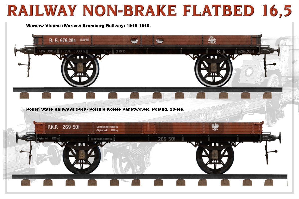 MiniArt 39004 RAILWAY NON-BRAKE FLATBED 16.5 t 1/35 – image 6