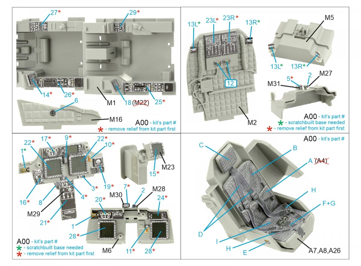 Quinta Studio QD35099 AH-64E 3D-Printed &amp;amp; colored Interior on decal paper (Takom) 1/35 – image 2