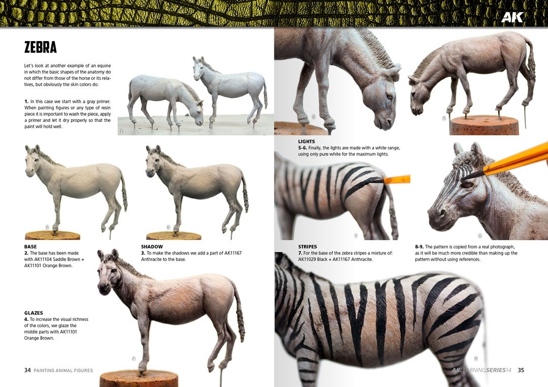 AK Interactive AK518 AK LEARNING 14: PAINTING ANIMAL FIGURES English – Bild 7