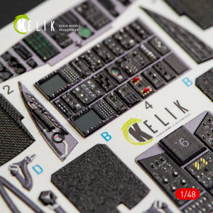KELIK K48050 MH-60K BLACK HAWK INTERIOR 3D DECALS FOR ITALERI KIT 2666 1/48 – obrázek 2