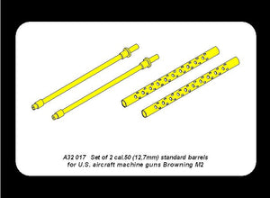 Aber A32017 Jeu de 2 canons standard de calibre .50 (12,7 mm) pour mitrailleuses d&amp;#39;avion américaines Browning M2 (1/32) – image 7