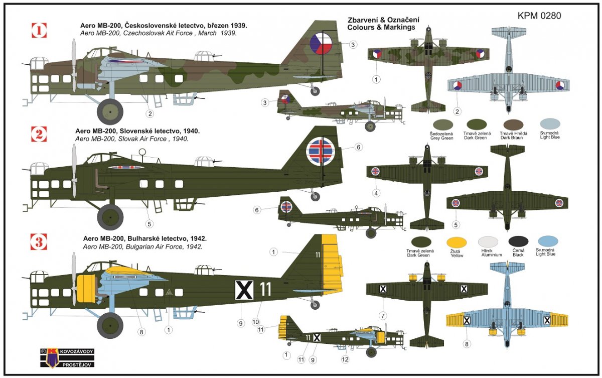 Kovozavody Prostejov KPM0280 Aero MB-200 1/72 – Bild 2