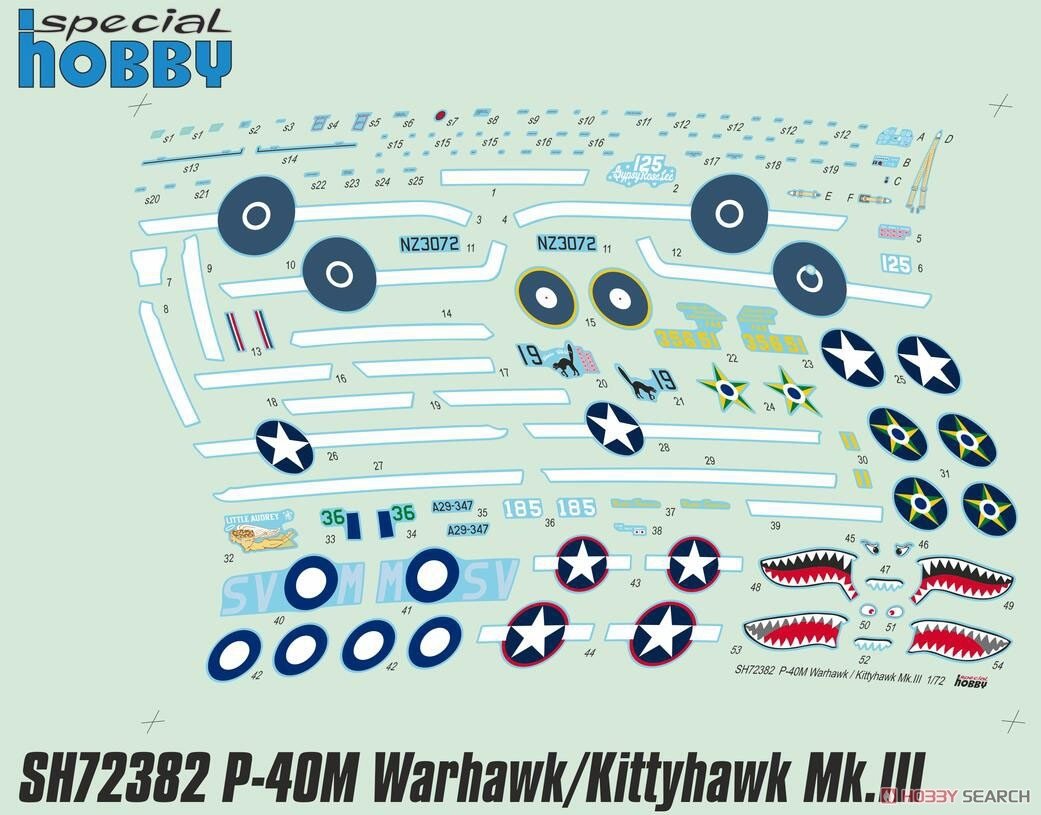 Special Hobby 72382 P-40M Warhawk / Kittyhawk Mk.III 1/72 – obrázek 8