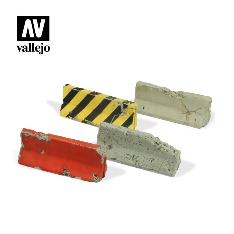 Vallejo SC215 Diorama Accessories Damaged Concrete Barriers 1/35