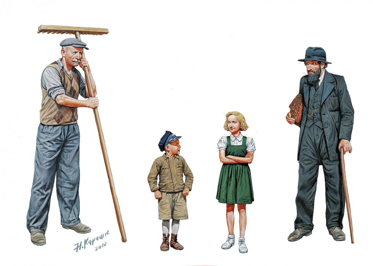 Master Box 3567 CIVILIANS, WESTERN REGION WWII ERA (1/35)
