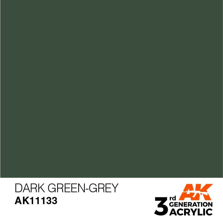 AK Interactive AK11133 DARK GREEN-GRAY – STANDARD 17ml