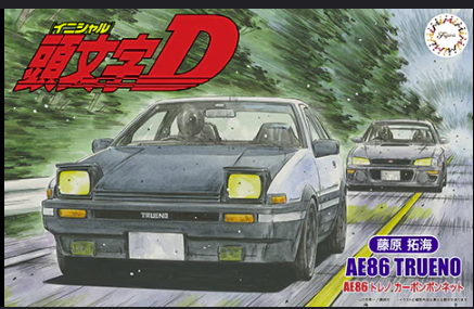 Fujimi 183749 Bonnet en carbone Initial D AE86 (Fujiwara Takumi Ver.) 1/24